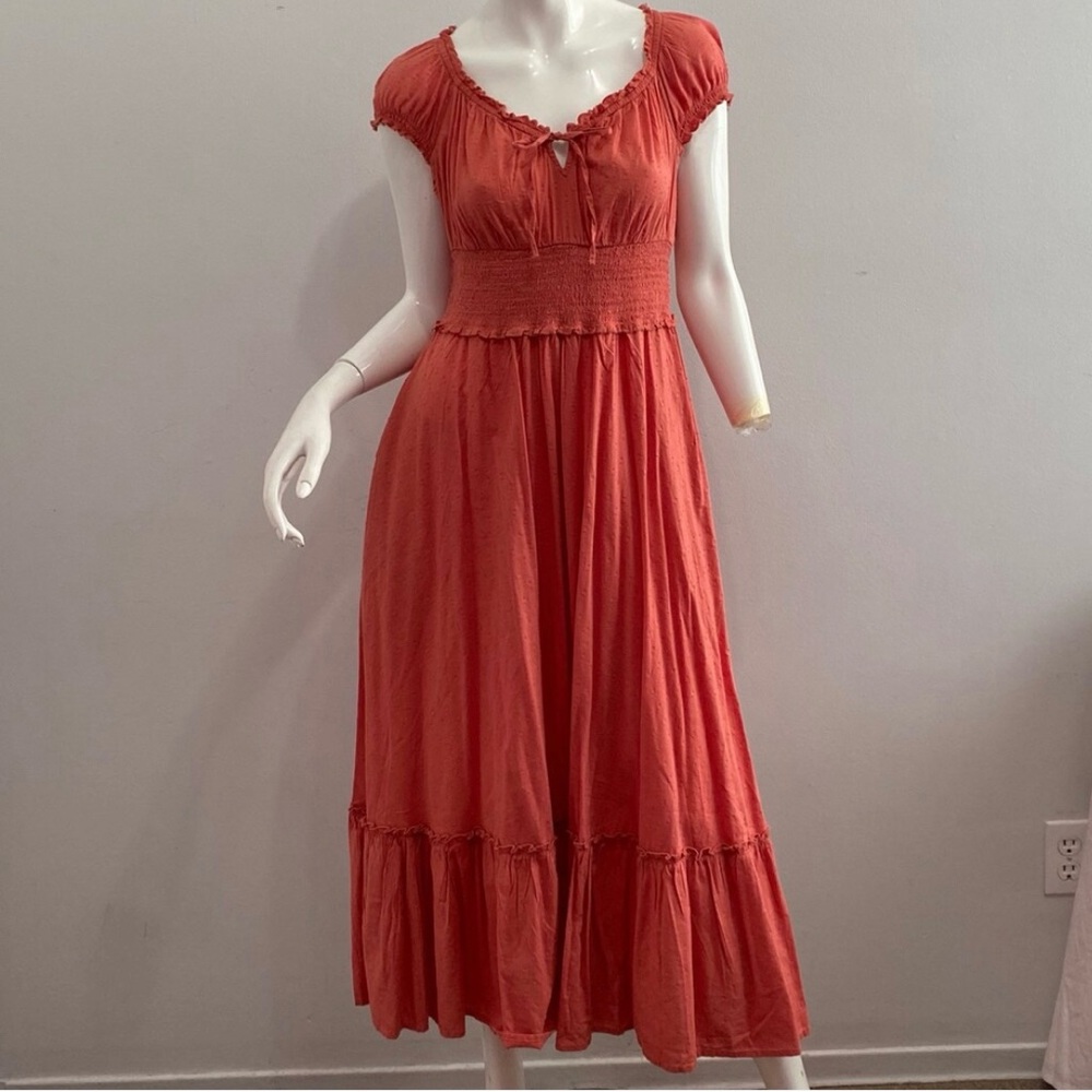 Old Navy Waist Defined Puff-Sleeve Clip Dot Dress size 2X